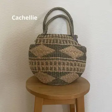 Cachellie 캐시리 뜨개질 원형 바스켓백