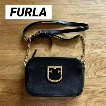 한정 세일 FURLA 훌라 숄더백 검정 블랙 여성용 미품