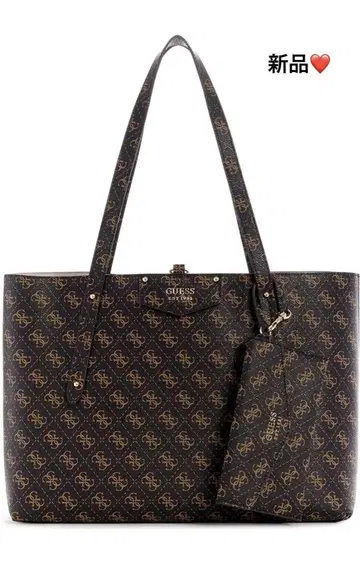 새상품 GUESS 핸드백 ECO BRENTON TOTE 파우치 포함 3점