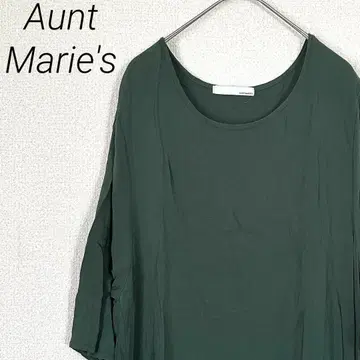 Aunt Marie's 롱 원피스 플레어 7부 소매 넉넉한 얇은 소재