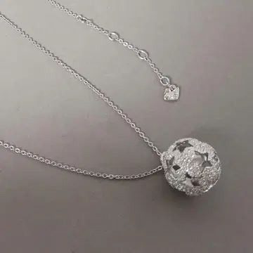 [미사용] SWAROVSKI 스와로브스키 목걸이 실버 스타볼