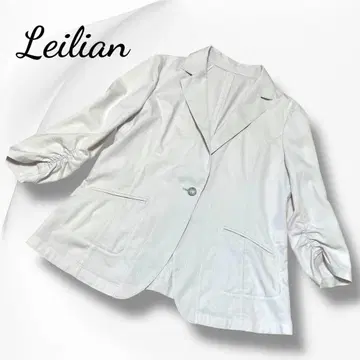Leilian 테일러드 자켓 얇은 그레이 11호 7부 소매 일본제 고급
