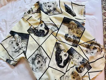 올 패턴 블라우스
