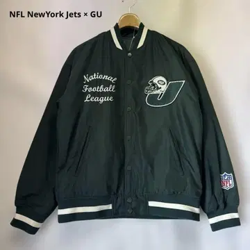 NFL NewYork Jets x GU 콜라보 바시티 자켓 그린 M