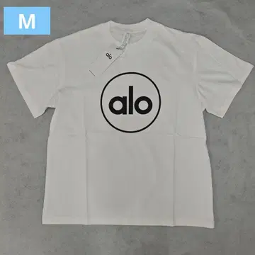 ALO 라운드넥 숏 슬리브 티셔츠 화이트 M