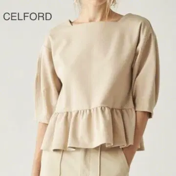 CELFORD 셀포드 워셔블 분또 페플럼 상의 풀오버 38