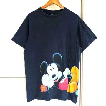 Disney 티셔츠 90년대 캐릭터 구제 의류 빅 프린트 미키마우스
