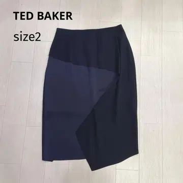 TED BAKER 테드 베이커 미디 기장 스커트 2 네이비