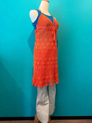 오렌지 니트 캐미 튜닉