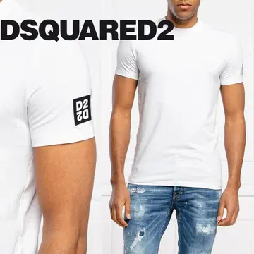 DSQUARED2 디스퀘어드 소매 로고 티셔츠 M 203020
