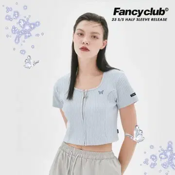 [새상품] NASTY FANCY CLUB 스퀘어 니트 반팔 티셔츠
