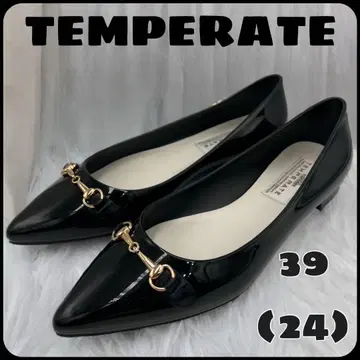 TEMPERATE (템퍼레이트) 엘레강트 레인 플랫 펌프스 24.0