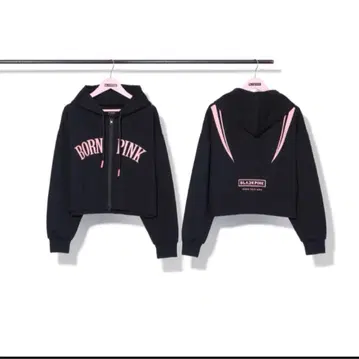 BORN PINK 크롭 후드티