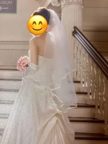 ARLUIS DRESS 파이핑 웨딩 베일 위드 화이트