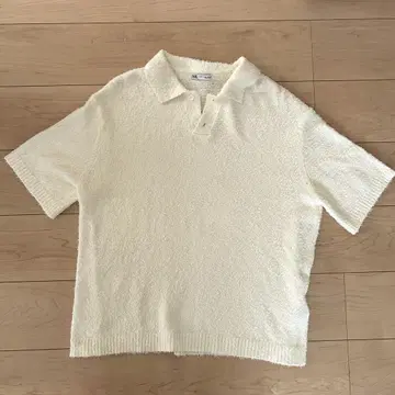 ZARA 아이보리 피케 셔츠