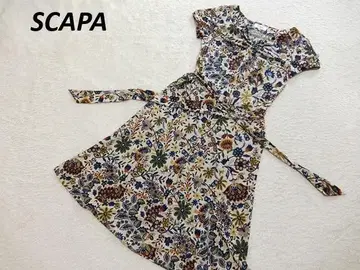 SCAPA 스카파 리본 스트레치 원피스 멀티 컬러 38