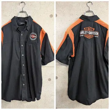 Harley-Davidson 워크 셔츠 블랙/오렌지