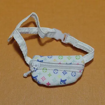 미니어처 숄더백 모노그램 화이트 1/6, 12inch 피규어 등에