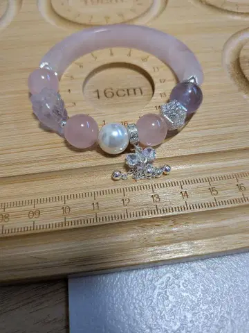 로즈쿼츠 펄 팔찌 16cm