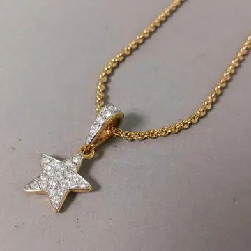 [고품질] SWAROVSKI 스와로브스키 목걸이 골드 파베 스타 별