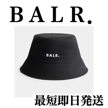 BALR. 햇 블랙 LOGO BUCKET HAT-JET