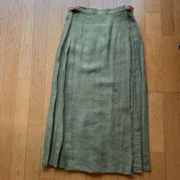 O'NEIL OF DUBLIN linen kilt long khaki