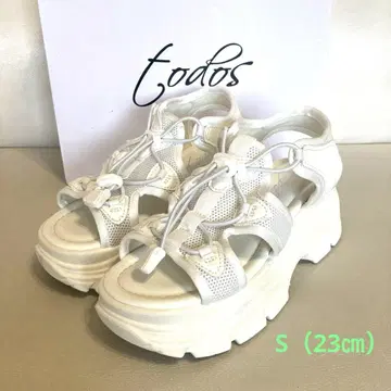 TODOS 통굽 샌들 S (23cm) 화이트