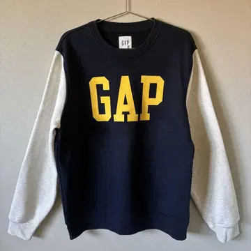 구제 의류 GAP 갭 맨투맨 로고 프린트 남성용 M 네이비 속기모