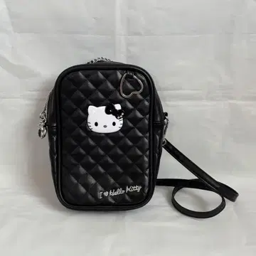 Hello Kitty 키티 퀼팅 숄더백 블랙