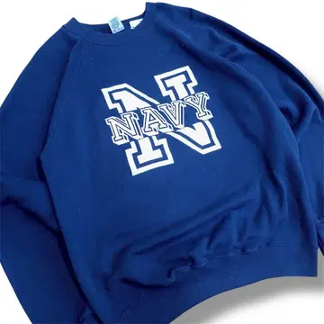 90s USA 제 SOFFE NAVY 칼리지 로고 맨투맨