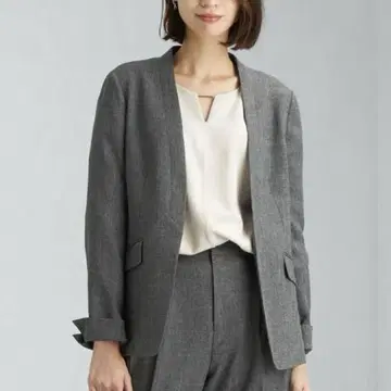 그린 라벨 릴랙싱 샤크 노 라펠 자켓 40