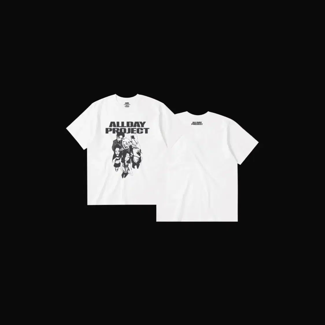 ALLDAY PROJECT BLACK MEMBER NAME Tシャツ ktown4u.com
