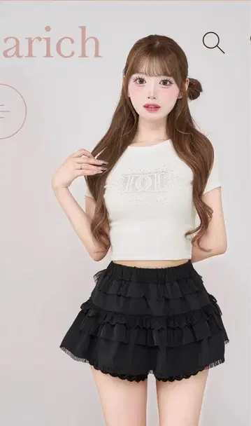 Daitch 스톤 장식 화이트 티셔츠