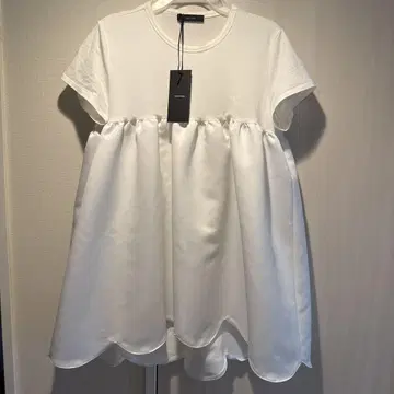 Yoko Chan 하프 슬리브 스캘럽 상의 사이즈 40