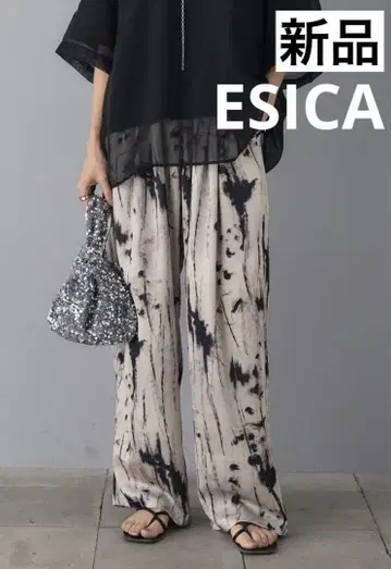 [새 상품] esica 에시카 / 타이다이 드로스트 팬츠 / 아이보리