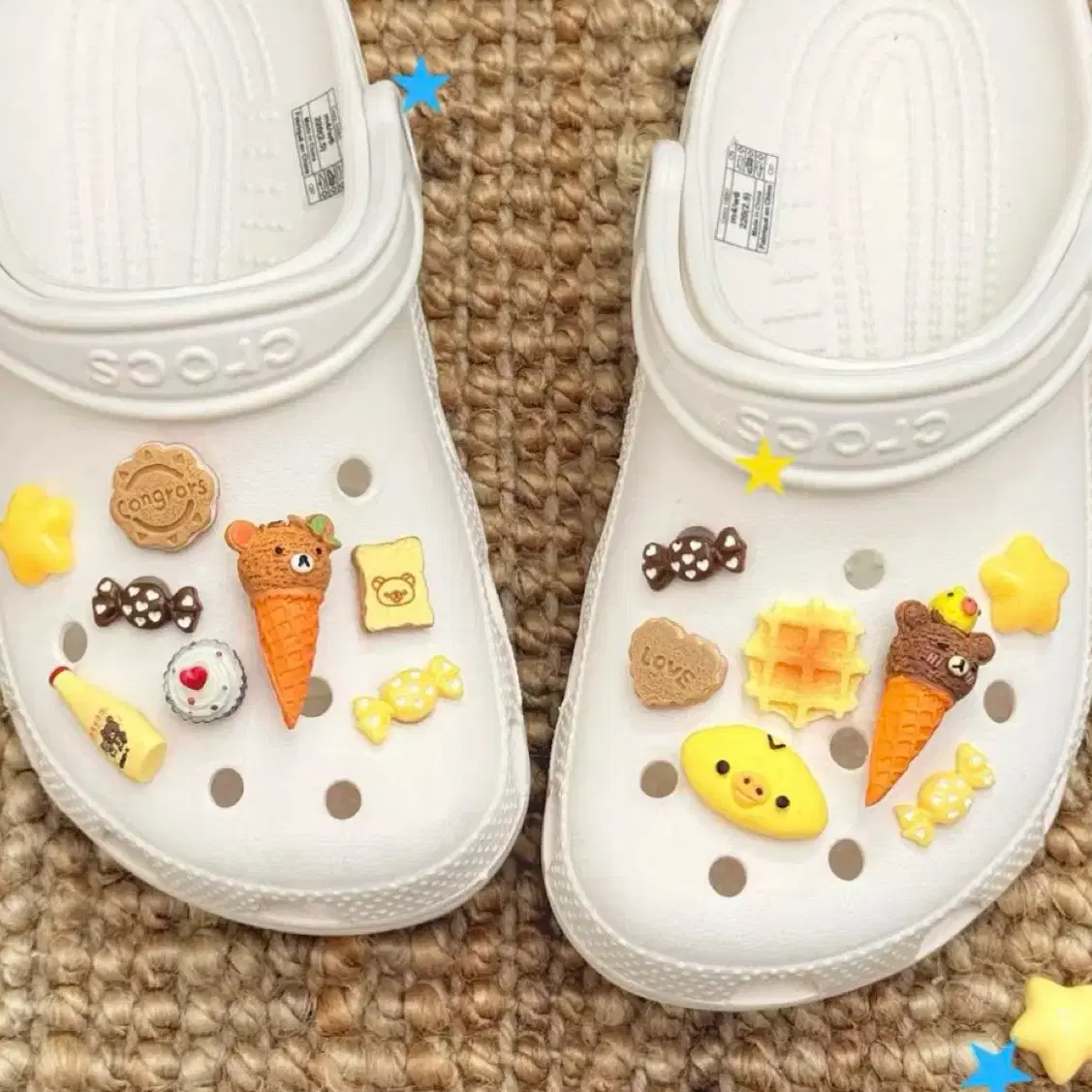 Rilakkuma Dessert Jibbitz Set #리락쿠마,#크록스지비츠,#지비츠세트