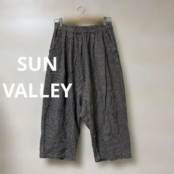 SUN VALLEY 린넨 그레이 배기 팬츠 에그 팬츠 내추럴