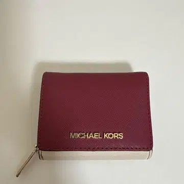 MICHAEL KORS 3단 폴더형 지갑 와인 레드