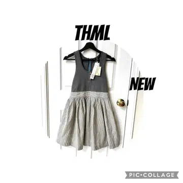 미사용 택 포함 THML 슬리브리스 원피스 그레이