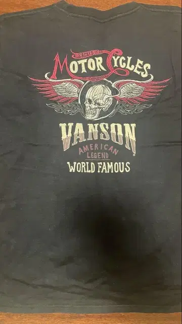Vanson 블랙 XL 피케 셔츠