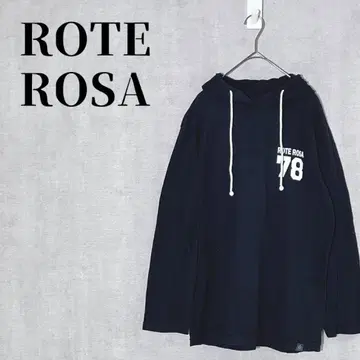 ROTE ROSA 78 후드티 롱T 드로코드 코튼 100% 블랙
