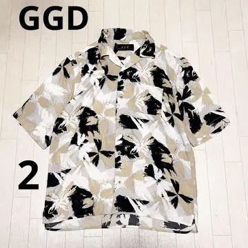유160 GGD 반팔 오픈 카라 버튼 셔츠 올 패턴 남성용 2