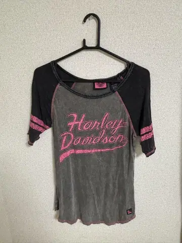 Harley-Davidson 반팔 티셔츠 그레이/블랙/핑크