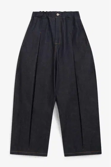 sage nation BOX PLEAT TROUSER RAW DENIM