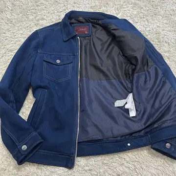 ZARA (자라) 스웨이드 느낌 블루종 자켓 네이비 M 상당 파랑 남성용