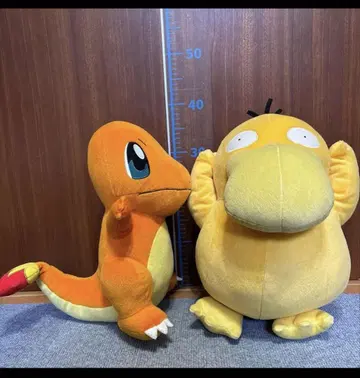 포켓몬스터 리자몽과 코닥 봉제 인형 약 40cm