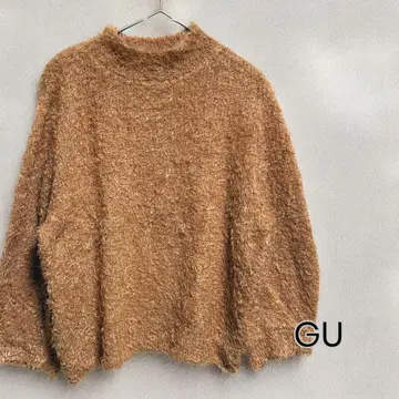 GU 지유 페더 얀 스웨터 오렌지 M 여성용