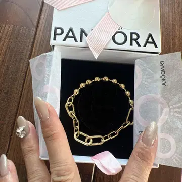 Pandora 골드 볼 체인 팔찌