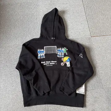 축구 정키 M 블랙 후드 부착 후드티