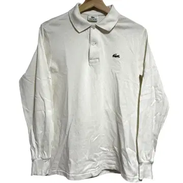 LACOSTE 라코스테 긴팔 피케 셔츠 화이트 여성용 사이즈 2 XS